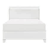 Homelegance Kerren Queen Platform Bed in White 1678W-1* Half Price Furniture
