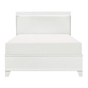 Homelegance Kerren Queen Platform Bed in White 1678W-1* Half Price Furniture