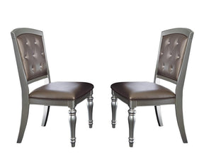 Homelegance Orsina Side Chair in Silver (Set of 2) - Dining Chair - Half Price Furniture
