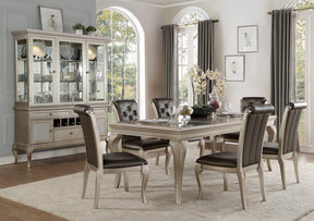 Homelegance Crawford Dining Table in Silver 5546-84 - Dining Table - Half Price Furniture