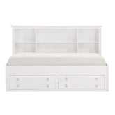 Homelegance Meghan Twin Lounge Storage Bed in White 2058WHPRT-1* Half Price Furniture