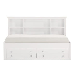 Homelegance Meghan Twin Lounge Storage Bed in White 2058WHPRT-1* Half Price Furniture