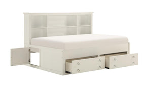 Homelegance Meghan Twin Lounge Storage Bed in White 2058WHPRT-1* - Bed - Half Price Furniture