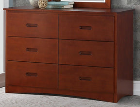 Homelegance Rowe 6 Drawer Dresser in Dark Cherry B2013DC-5 - Dresser - Half Price Furniture