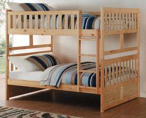 Homelegance Bartly Full/Full Bunk Bed in Natural B2043FF-1* - Bed - Half Price Furniture
