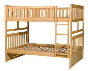 Homelegance Bartly Full/Full Bunk Bed in Natural B2043FF-1* - Bed - Half Price Furniture