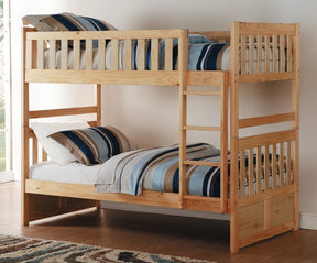 Homelegance Bartly Twin/Twin Bunk Bed in Natural B2043-1* - Bed - Half Price Furniture