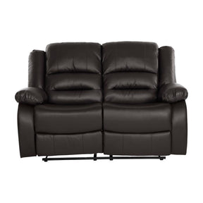 Homelegance Furniture Jarita Double Reclining Loveseat in Brown Half Price Furniture