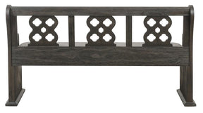 Homelegance Arasina Bench with Curved Arms in Dark Pewter 5559N-14A - Bench - Half Price Furniture