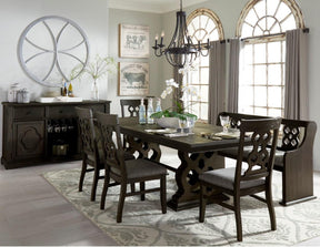 Homelegance Arasina Bench with Curved Arms in Dark Pewter 5559N-14A - Bench - Half Price Furniture