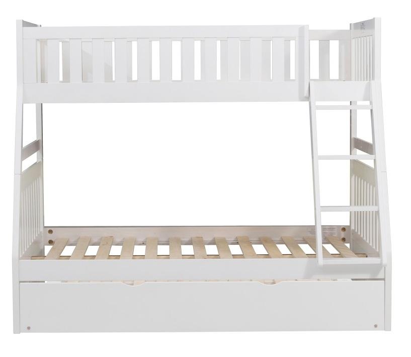 Homelegance Galen Twin/Full Bunk Bed w/ Twin Trundle in White B2053TFW-1*R - Bed - Half Price Furniture