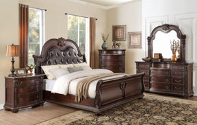 Homelegance Cavalier Nightstand in Dark Cherry 1757-4 Half Price Furniture