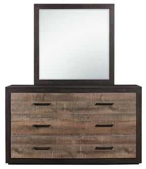 Homelegance Miter Dresser in Rustin Mahogany & Dark Ebony 1762-5 - Dresser - Half Price Furniture