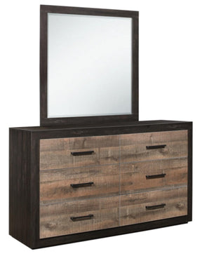 Homelegance Miter Dresser in Rustin Mahogany & Dark Ebony 1762-5 - Dresser - Half Price Furniture