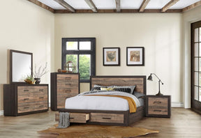 Homelegance Miter Mirror in Rustin Mahogany & Dark Ebony 1762-6 - Mirror - Half Price Furniture