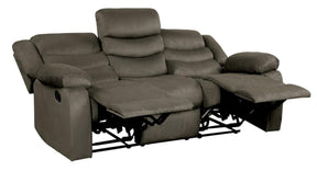 Homelegance Furniture Discus Double Reclining Sofa in Brown 9526BR-3 - Sofa - Half Price Furniture