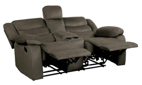 Homelegance Furniture Discus Double Reclining Loveseat in Brown 9526BR-2 - Loveseat - Half Price Furniture