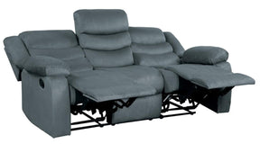 Homelegance Furniture Discus Double Reclining Sofa in Gray 9526GY-3 - Sofa - Half Price Furniture