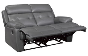 Homelegance Furniture Lambent Double Reclining Loveseat in Dark Gray - Loveseat - Half Price Furniture