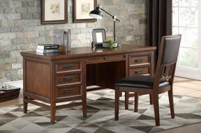 Homelegance Frazier Executive Desk in Brown Cherry 1649-17 - Executive Desk - Half Price Furniture