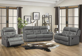 Homelegance Furniture Lambent Double Reclining Chair in Dark Gray Half Price Furniture