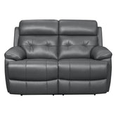 Homelegance Furniture Lambent Double Reclining Loveseat in Dark Gray Half Price Furniture