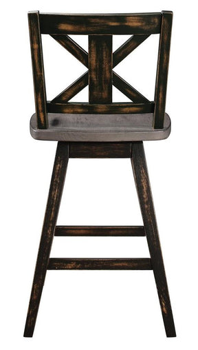 Homelegance Amsonia Swivel Counter Height Chair in Gray and Black (Set of 2) - Dining Chair - Half Price Furniture
