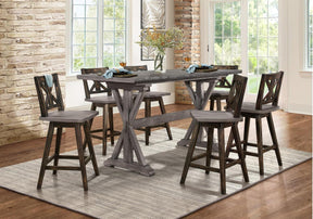 Homelegance Amsonia Counter Height Dining Table in Gray 5602-36 - Dining Table - Half Price Furniture