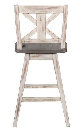 Homelegance Amsonia Swivel Counter Height Chair in Gray and White (Set of 2) - Dining Chair - Half Price Furniture