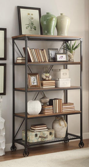 Homelegance Millwood 40"W Bookcase in Pine 5099-17 - Bookcase - Half Price Furniture
