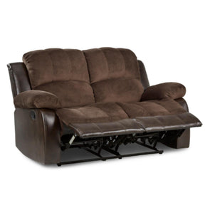 Homelegance Furniture Granley Double Reclining Loveseat in Chocolate 9700FCP-2 Half Price Furniture