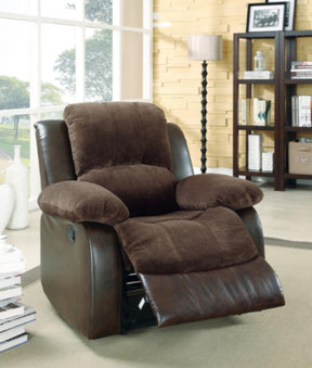 Homelegance Furniture Granley Reclining Chair in Chocolate 9700FCP-1 - Chair - Half Price Furniture