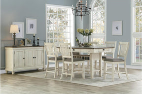 Homelegance Granby Counter Height Chair in White & Brown (Set of 2) - Dining Chair - Half Price Furniture