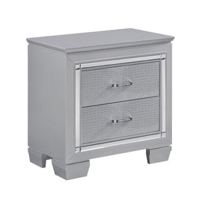 Homelegance Allura Nightstand in Silver 1916-4 - Nightstand - Half Price Furniture