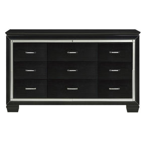 Homelegance Allura Dresser in Black 1916BK-5 Half Price Furniture