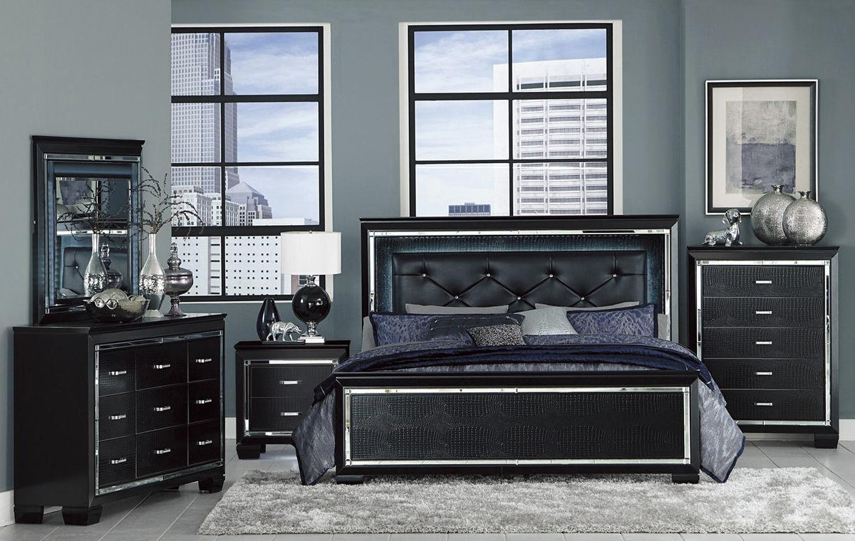 Homelegance Allura Mirror in Black 1916BK-6 - Mirror - Half Price Furniture