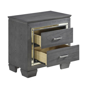 Homelegance Allura Nightstand in Gray 1916GY-4 - Nightstand - Half Price Furniture