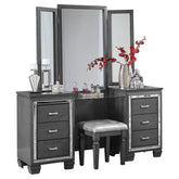 Homelegance Allura Vanity Dresser with Mirror in Gray 1916GY-15* Half Price Furniture