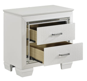 Homelegance Allura Nightstand in White 1916W-4 - Nightstand - Half Price Furniture