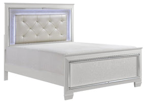 Homelegance Allura Queen Panel Bed in White 1916W-1* - Bed - Half Price Furniture