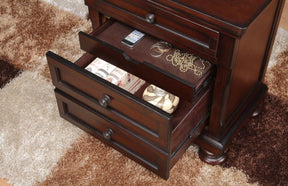 Homelegance Cumberland Nightstand in Brown Cherry 2159-4 - Nightstand - Half Price Furniture