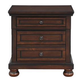 Homelegance Cumberland Nightstand in Brown Cherry 2159-4 Half Price Furniture