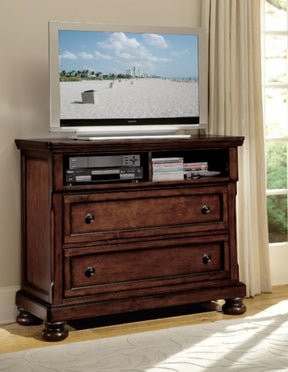 Homelegance Cumberland TV Chest in Brown Cherry 2159-11 - Chest - Half Price Furniture