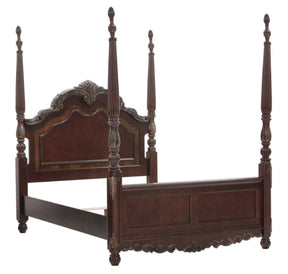 Homelegance Deryn Park Queen Poster Bed in Cherry 2243-1* - Bed - Half Price Furniture