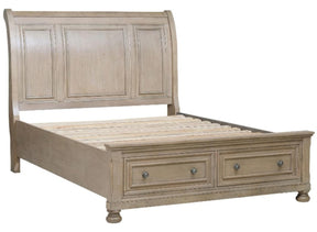 Homelegance Bethel Queen Sleigh Platform Bed with Footboard Storage in Gray 2259GY-1* - Bed - Half Price Furniture