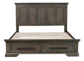 Homelegance Taulon Queen Platform Bed with Footboard Storage in Dark Oak 5438-1* - Bed - Half Price Furniture