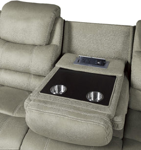 Homelegance Furniture Shola Double Reclining Sofa in Gray - Sofa - Half Price Furniture
