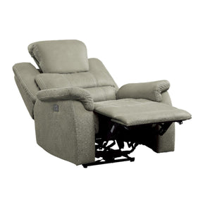 Homelegance Furniture Shola Power Reclining Chair in Gray - Recliner - Half Price Furniture