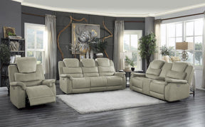 Homelegance Furniture Shola Double Reclining Sofa in Gray - Sofa - Half Price Furniture