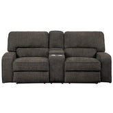 Homelegance Furniture Borneo Double Glider Reclining Loveseat in Chocolate Half Price Furniture